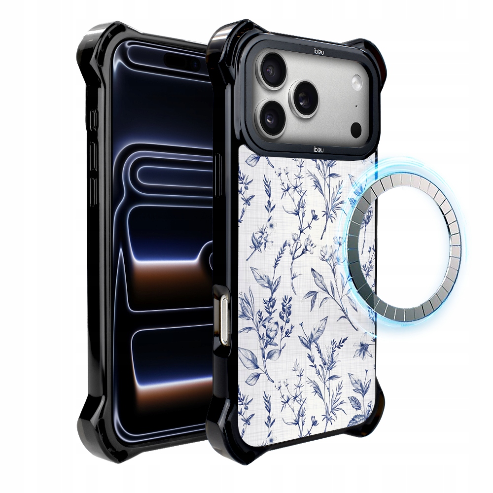 Pouzdro pro iPhone 17 Pro Max Ibizu DropGuard Ultra s MagSafe, Azurové šeptání