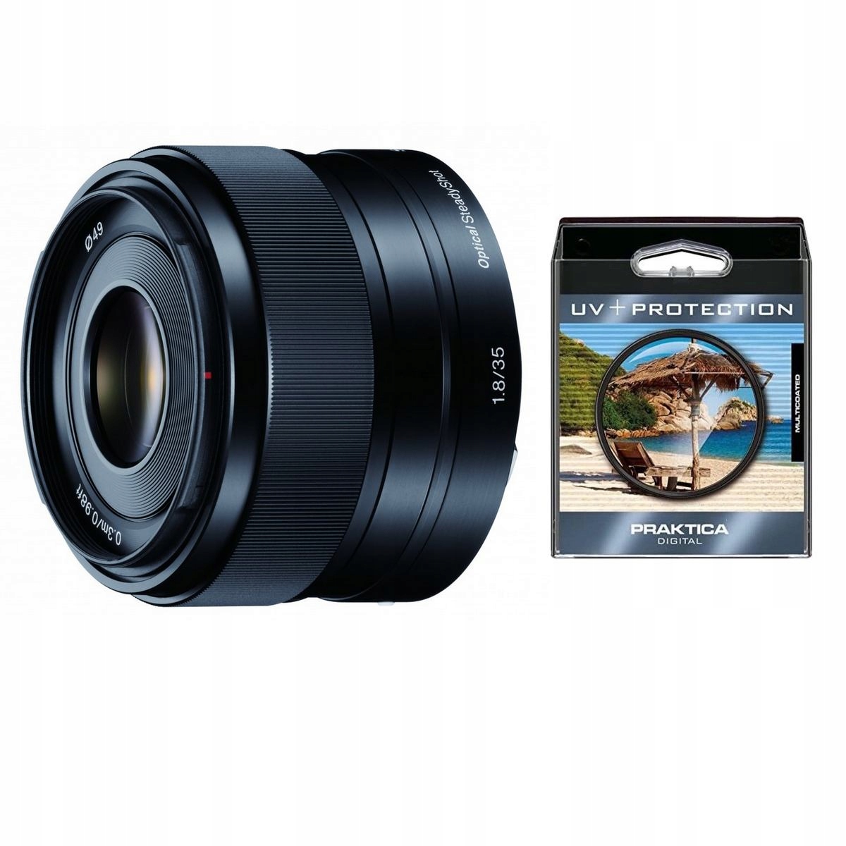Objektiv Sony E 35mm f1.8 Oss (SEL35F18.AE) Praktica Uv filtr 49mm