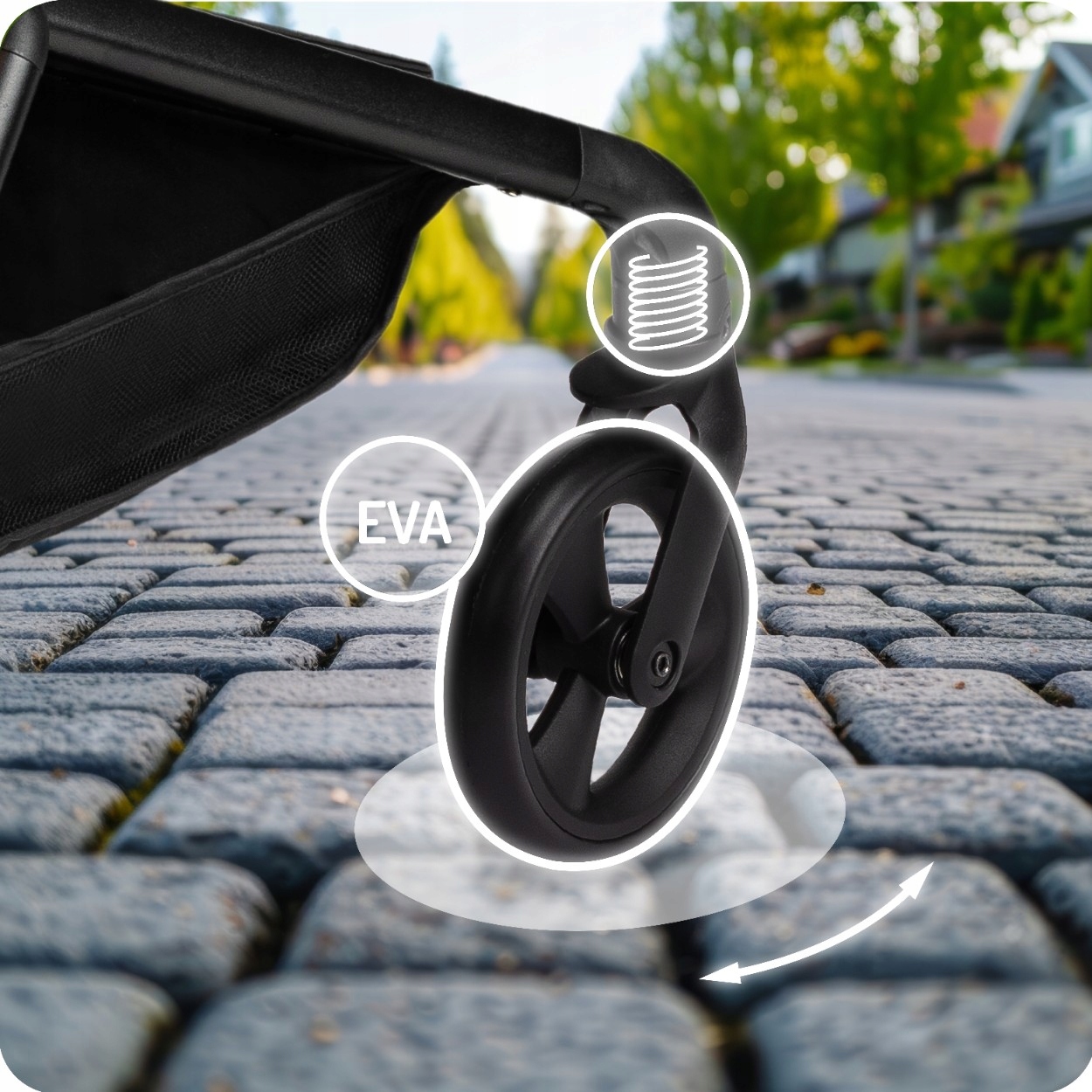 Візок до 22 кг - MoMi ADELLE GOLD - Легкий візок, модель ADELLE з переднім та заднім розташуванням