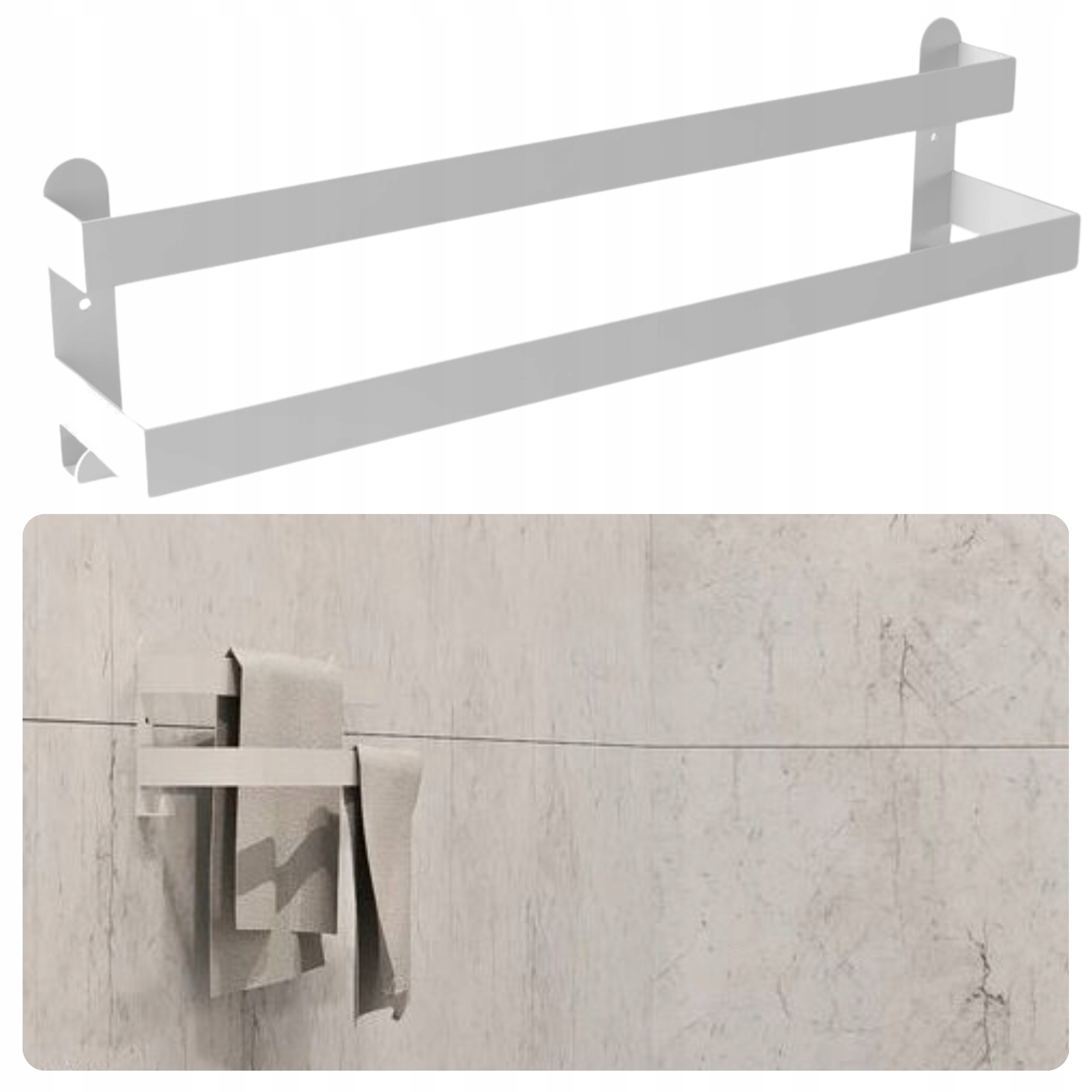 Koupelnový Věšák Na Ručníky Wing Nástěnný 60 cm Moderní Minimalismus