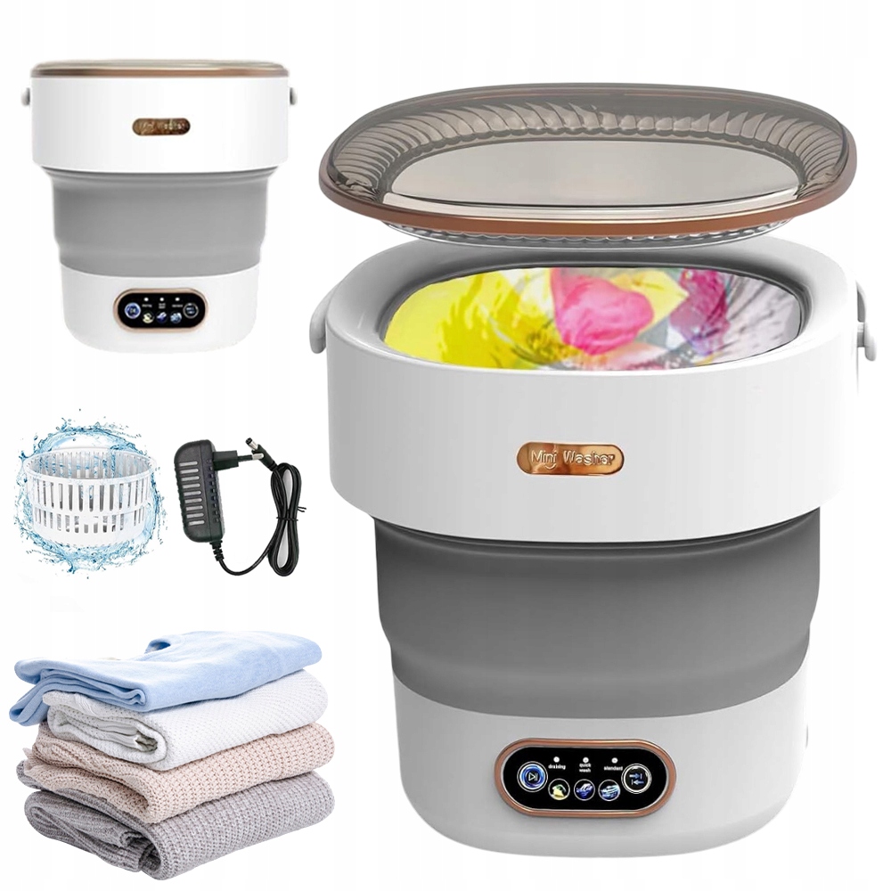 Pralka Mini 12L Turystyczna Składana Automatyczna Przenośna 3 Tryby