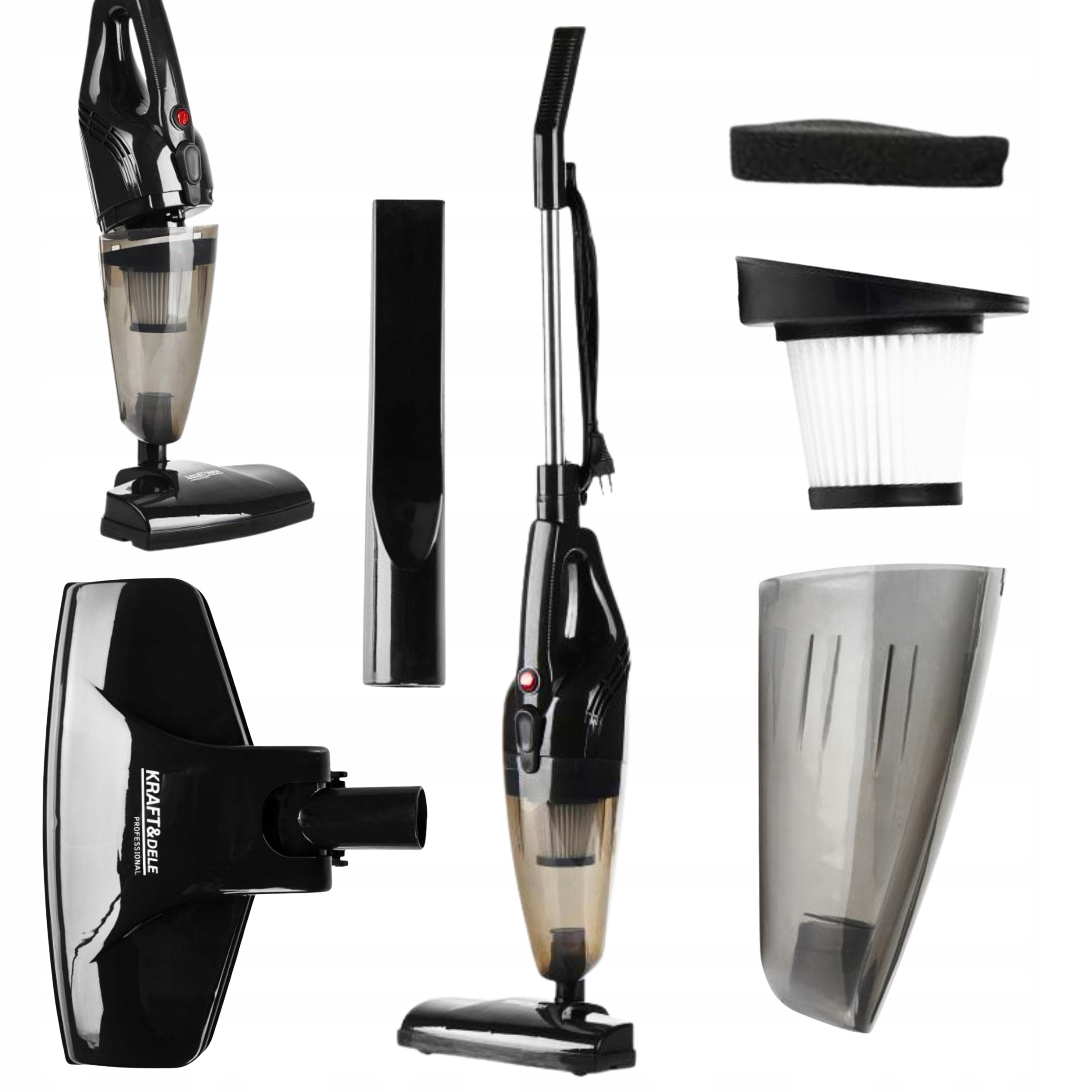 Odkurzacz Pionowy Bezworkowy Mocny Ręczny Lekki Przewodowy Filtr 1000W 2W1