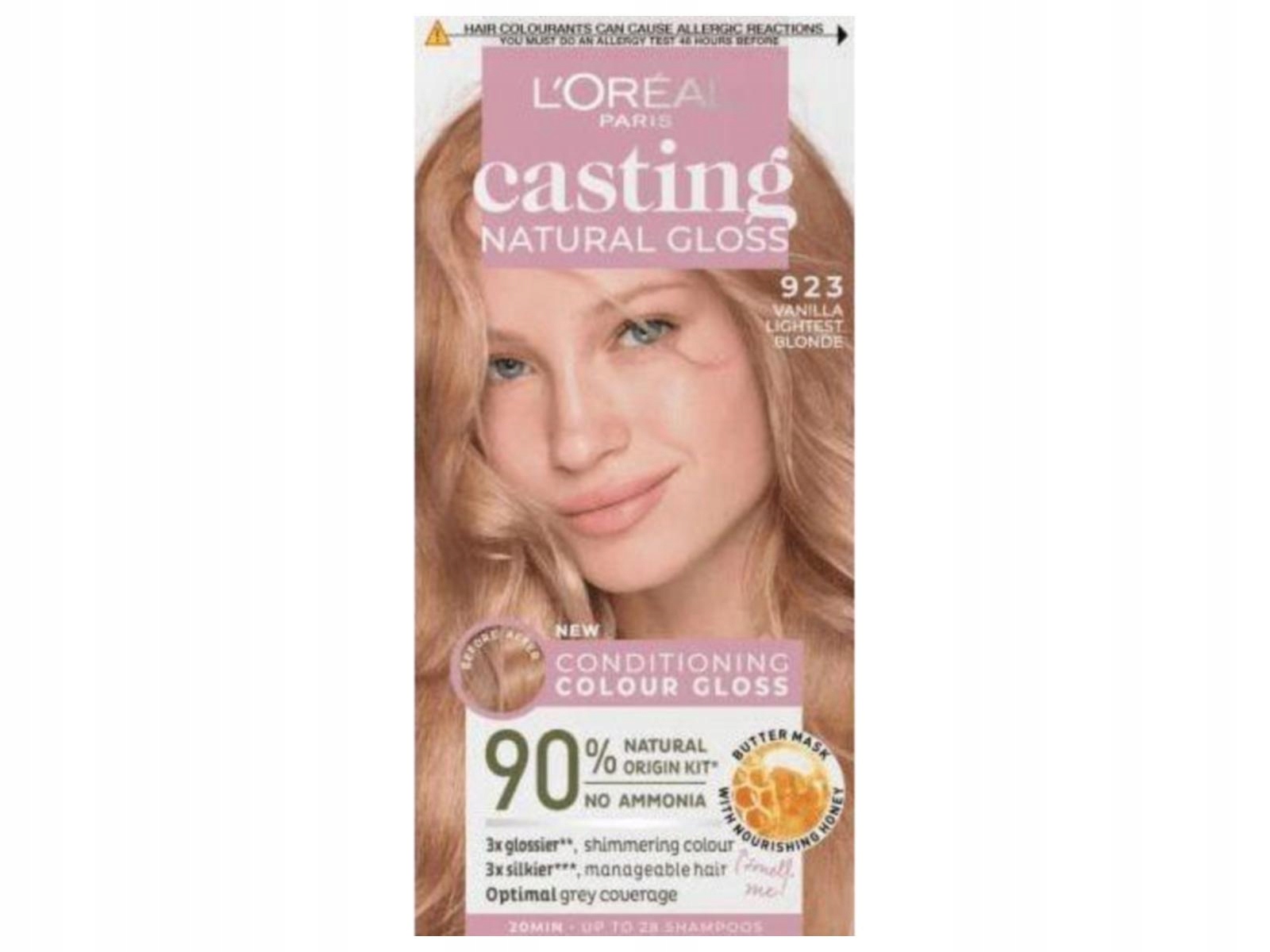 Casting Natural Gloss Krem koloryzujący nr 923 Vanilla Lightest Blonde 1op.