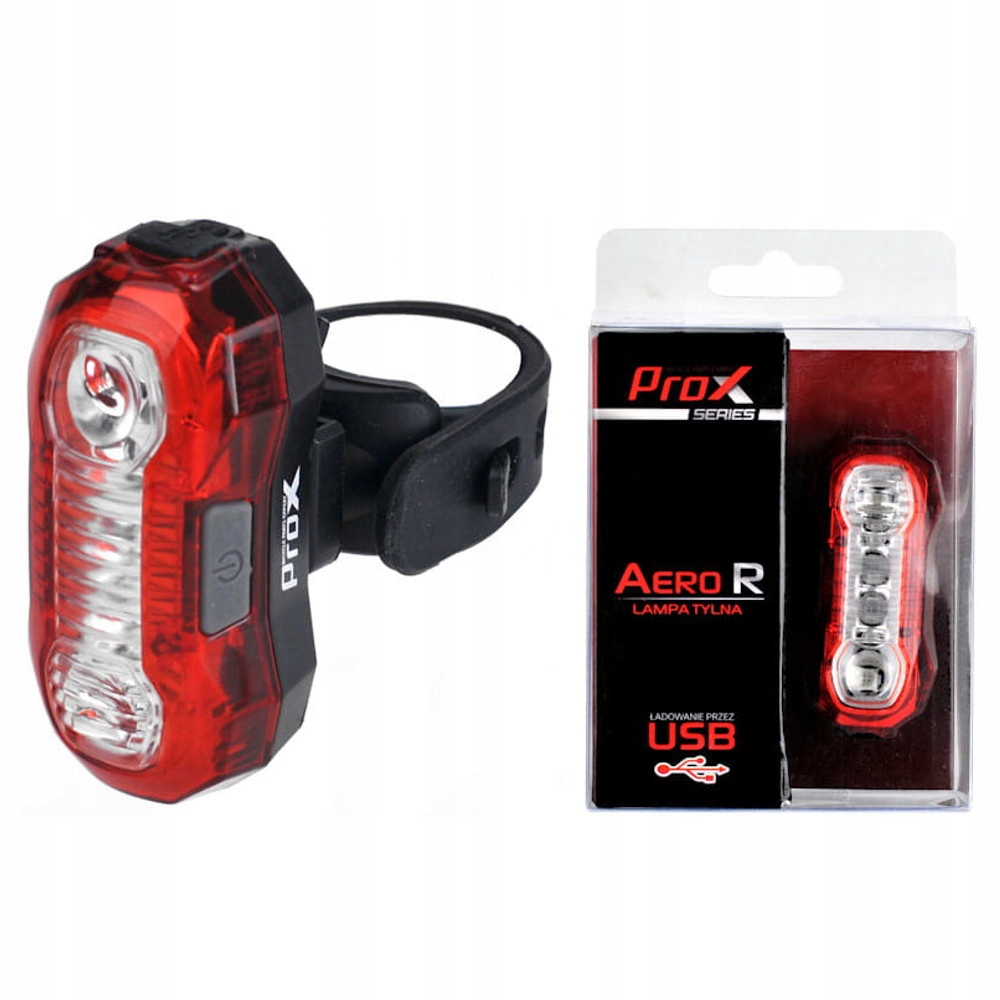 

Lekka lampka tylna ProX Aero R Led 40Lm Usb