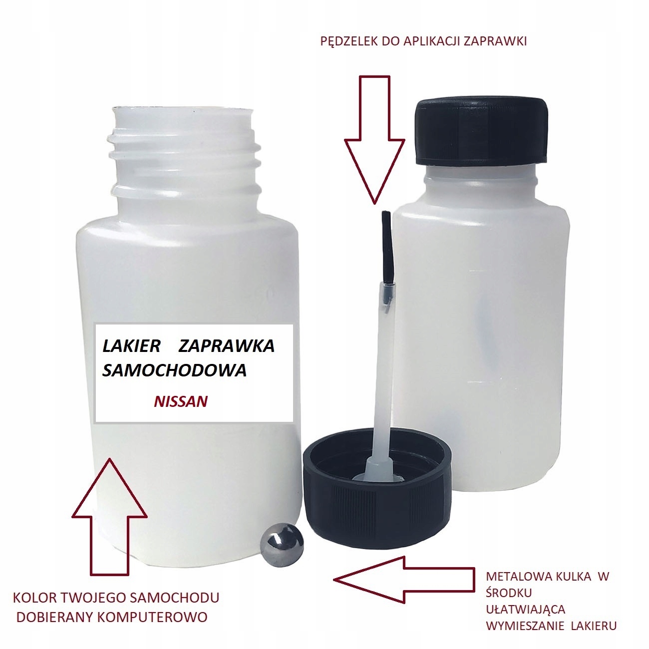 NISSAN LAKIER SAMOCHODOW ZAPRAWKA KAŻDY MODEL 50ML