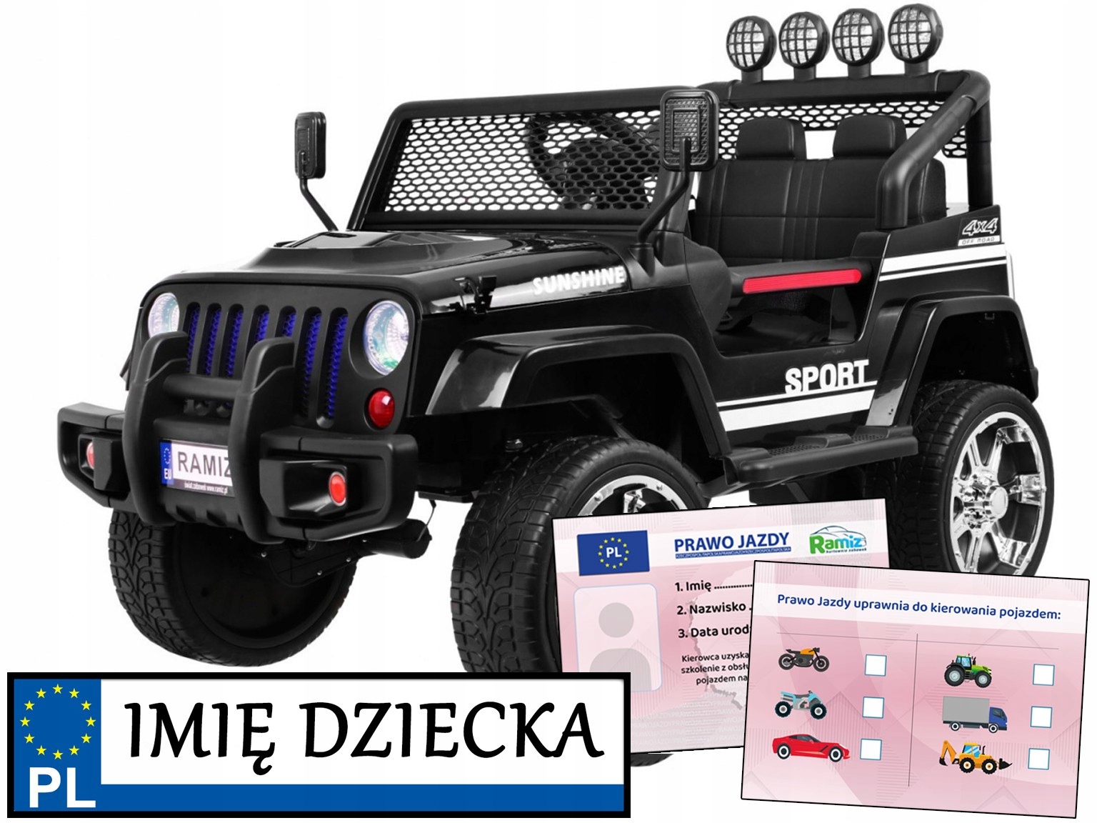 samochód elektryczny jeździk na akumulator Raptor Drifter pilot 4x4