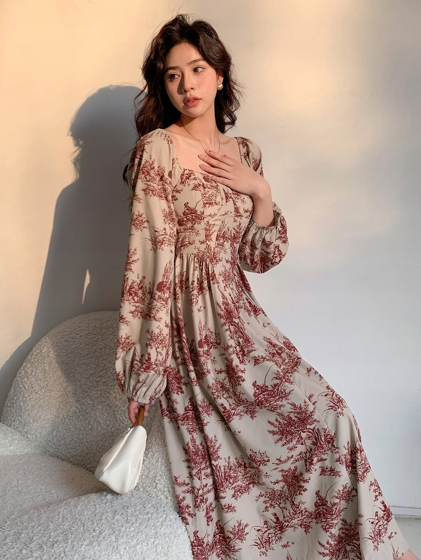 Šaty Rozkládací S Květinami Boho MIDI Casual Dazy Xs 34