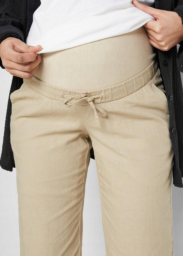 50 SPODNIE CIĄŻOWE LNIANE Bonprix