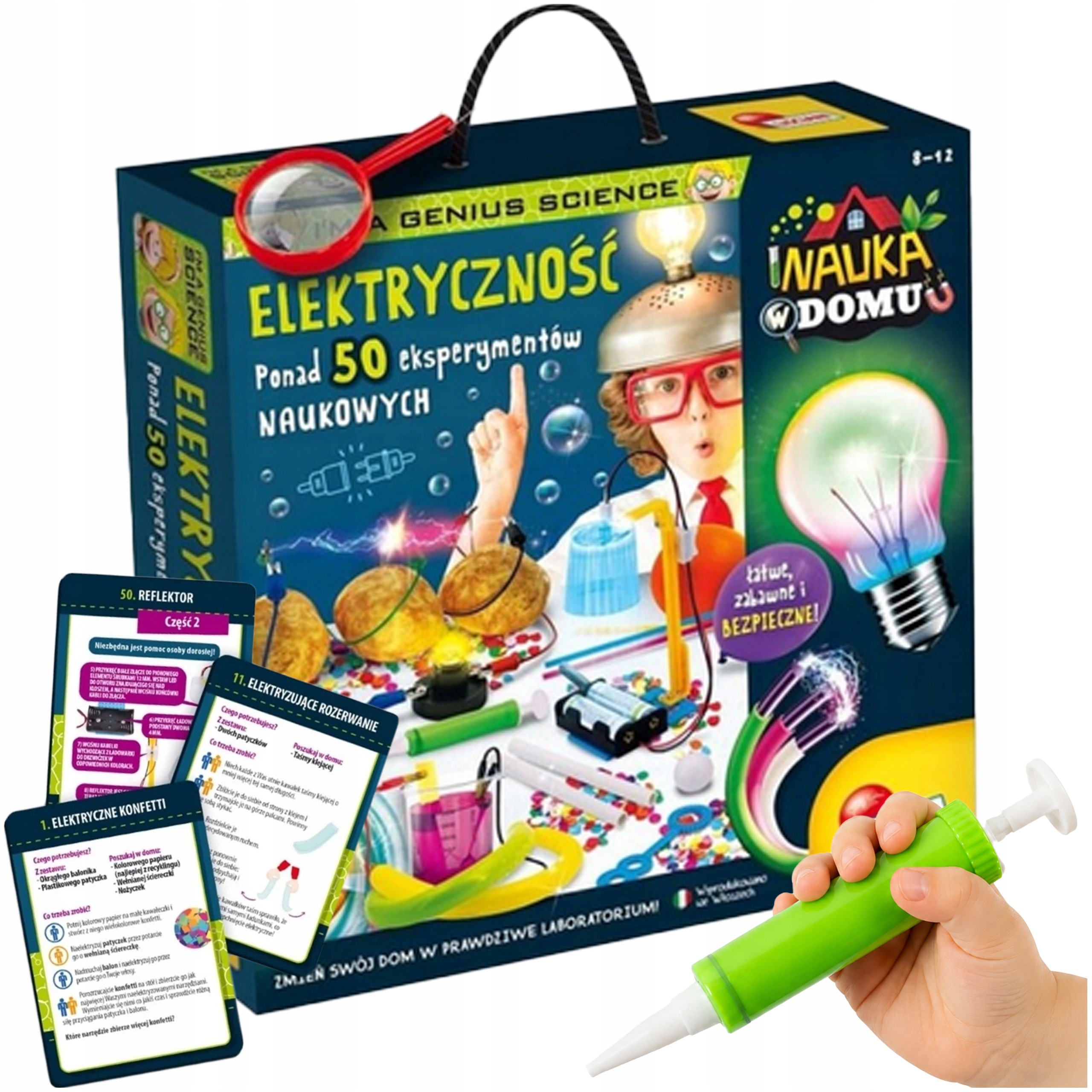 Zestaw Doświadczalny dla Dzieci Genius Science Nauka w domu Elektryczność
