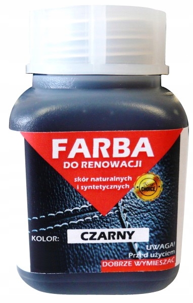 RENOWACJA SKÓRY CZARNA FARBA 50ml BEZBARWNY +GĄBKI Rodzaj renowacja skóry
