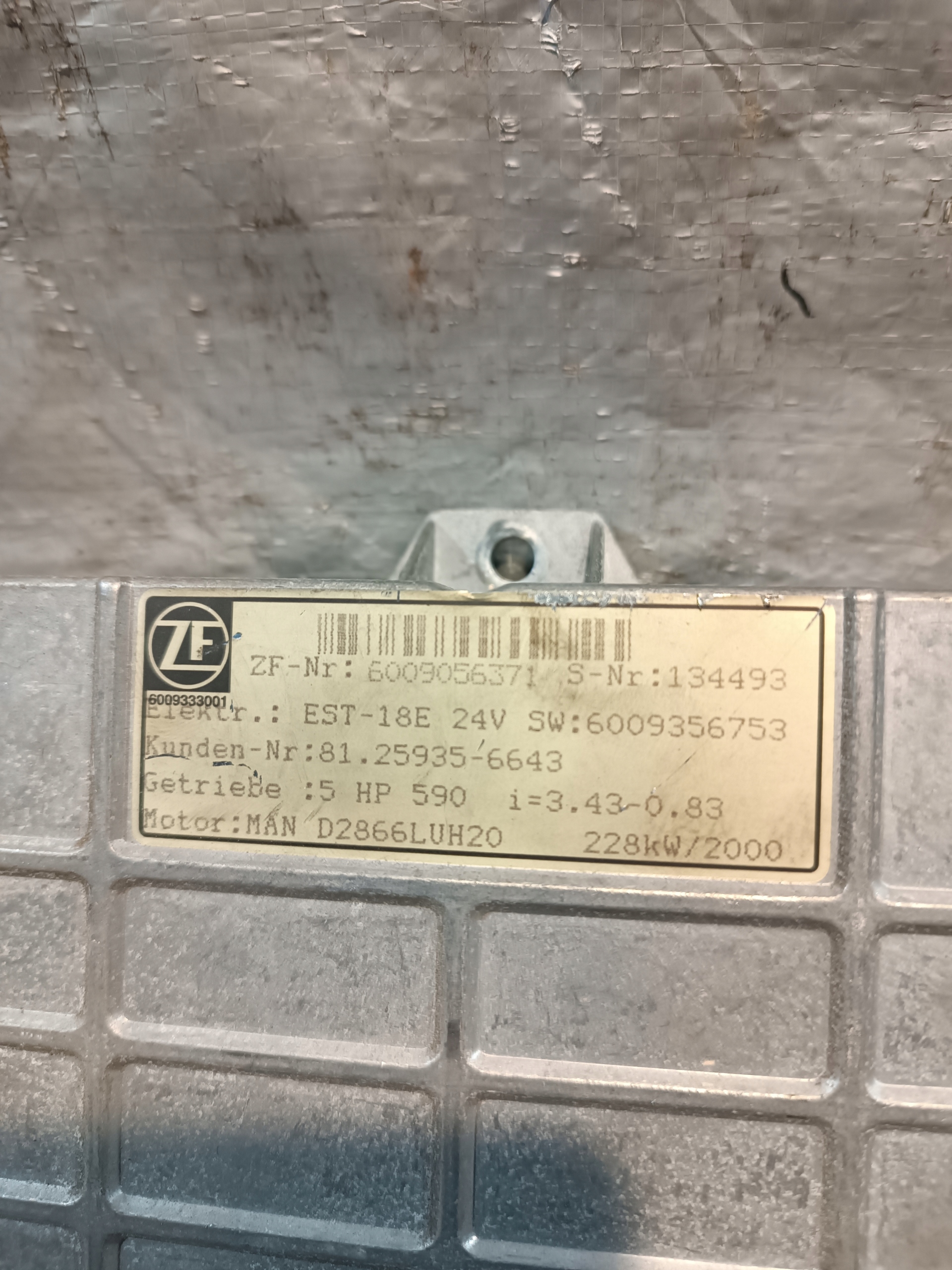 control unit computer BOSH MAN ZF 6009056371 134493 0501211685