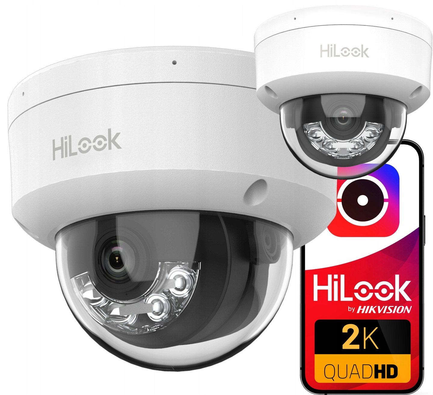 Ip kupolová kamera PoE 4MPx 2K+ Dvojité svetlo Smart Hybrid Lightc