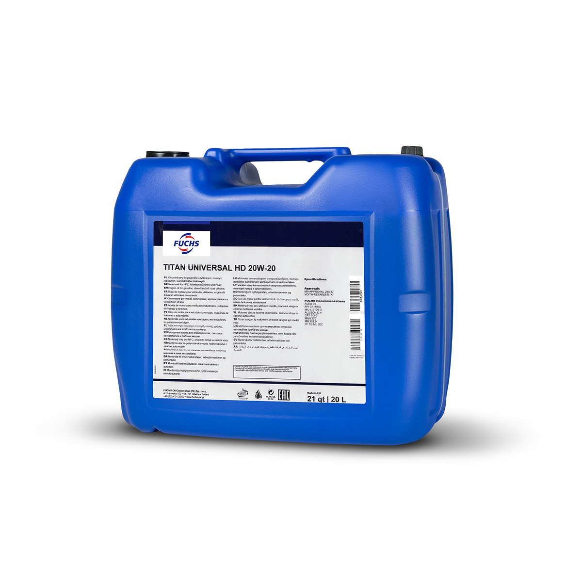 OLEJ FUCHS TITAN UNIVERSAL HD 20W-20 20L