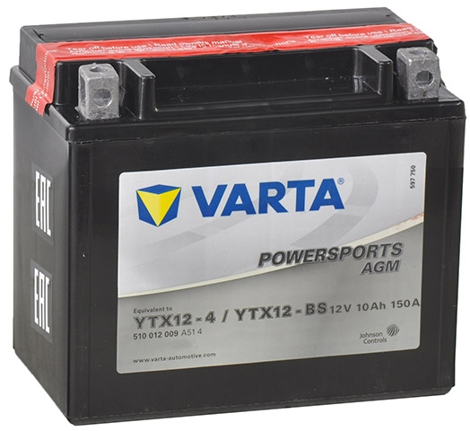 VARTAYTX12 - Аккумулятор VARTA YTX12-BS 10Ah 150A GSX HAYABUSA