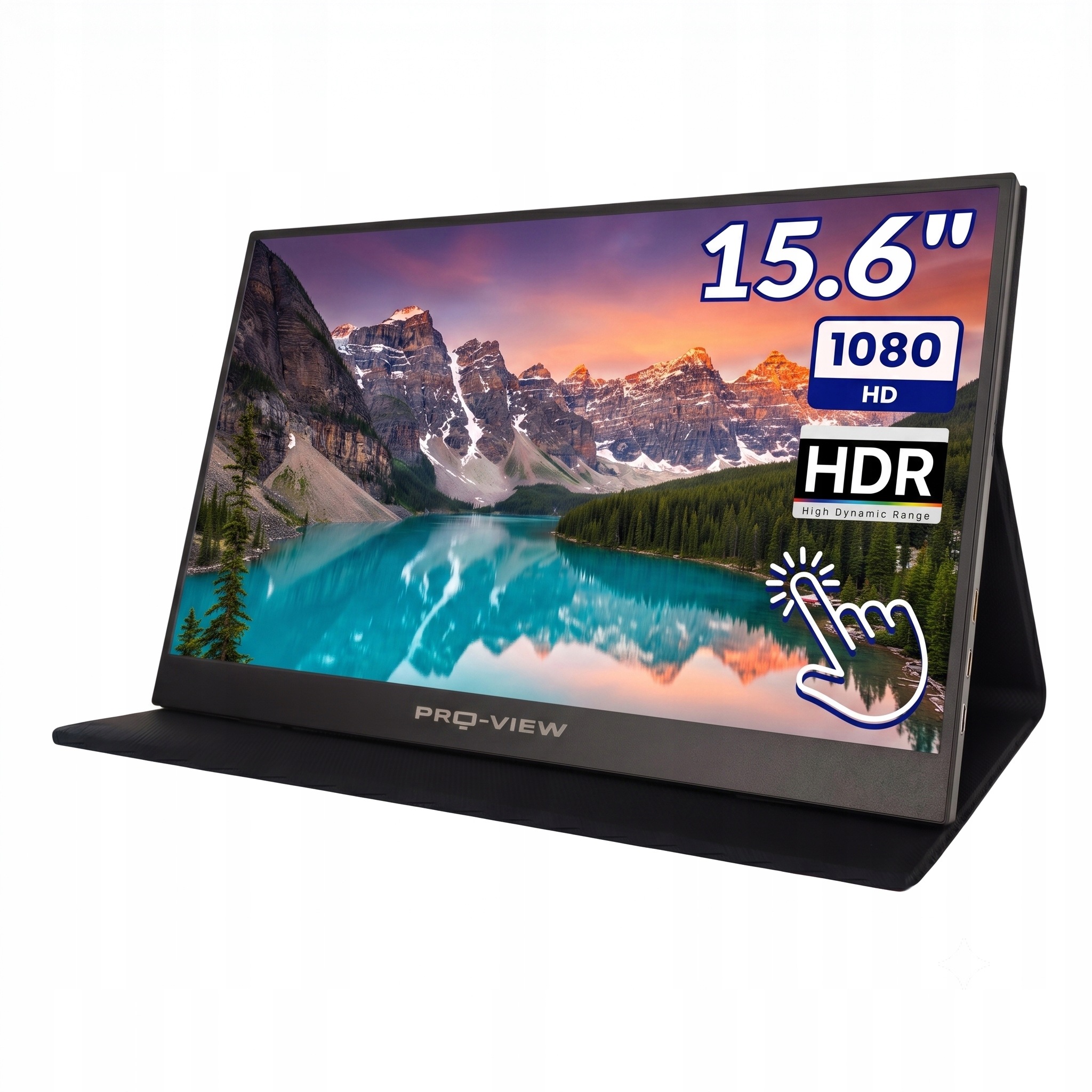 Přenosný dotykový monitor 15.6" Pro-View, pouzdro, Ips Vesa Usb-c pro notebook