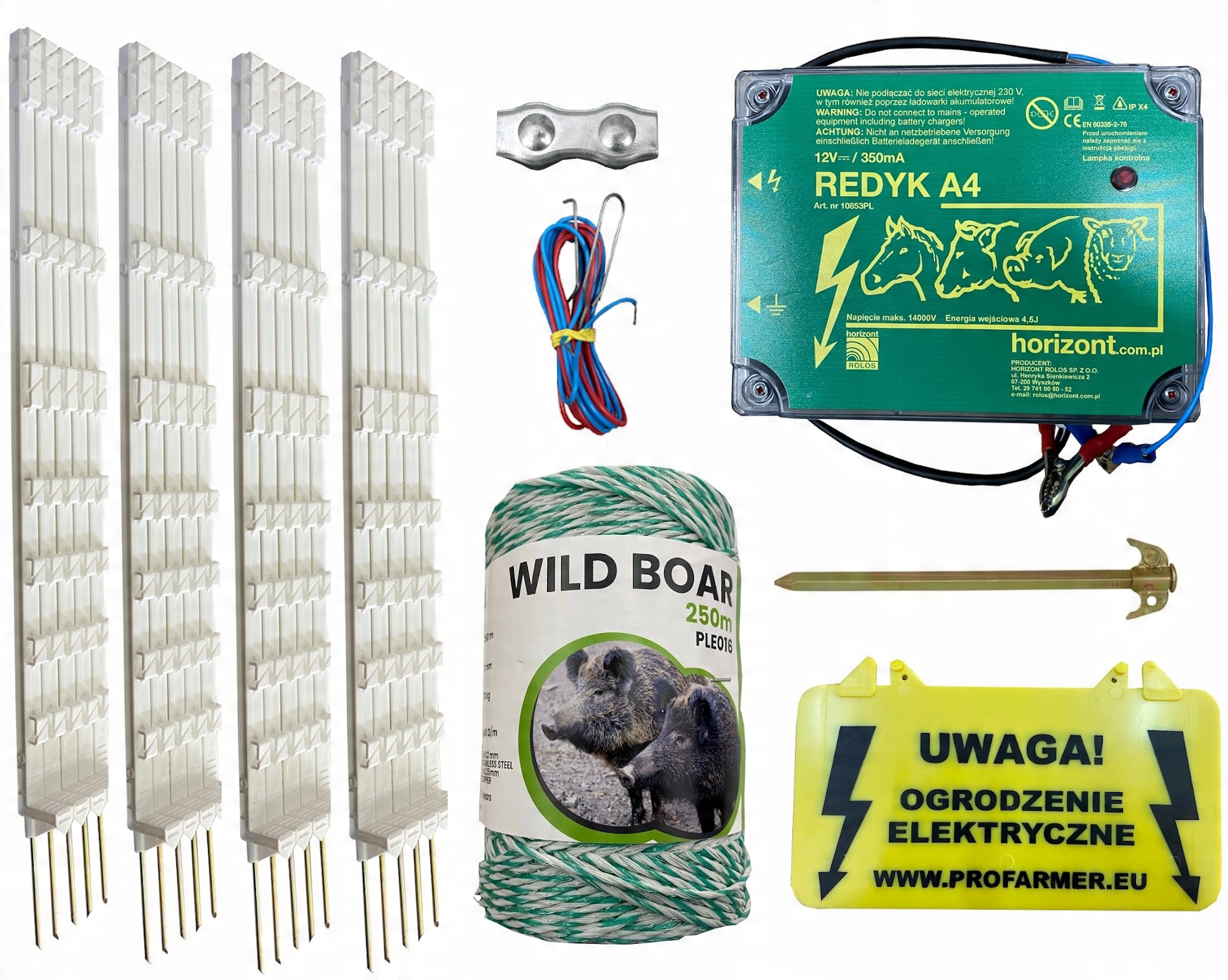 

Zestaw pastuch elektryczny na wydry bydło dziki