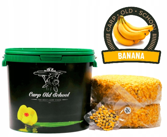 Kukurydza zanętowa Carp Old School Wiadro Banan 10kg