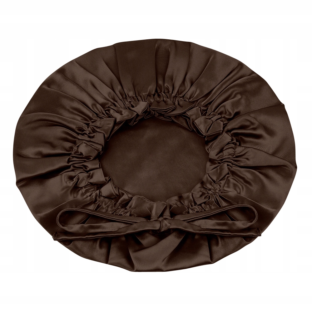 

Jedwabny Czepek na Włosy do Spania Turban DarkChoc