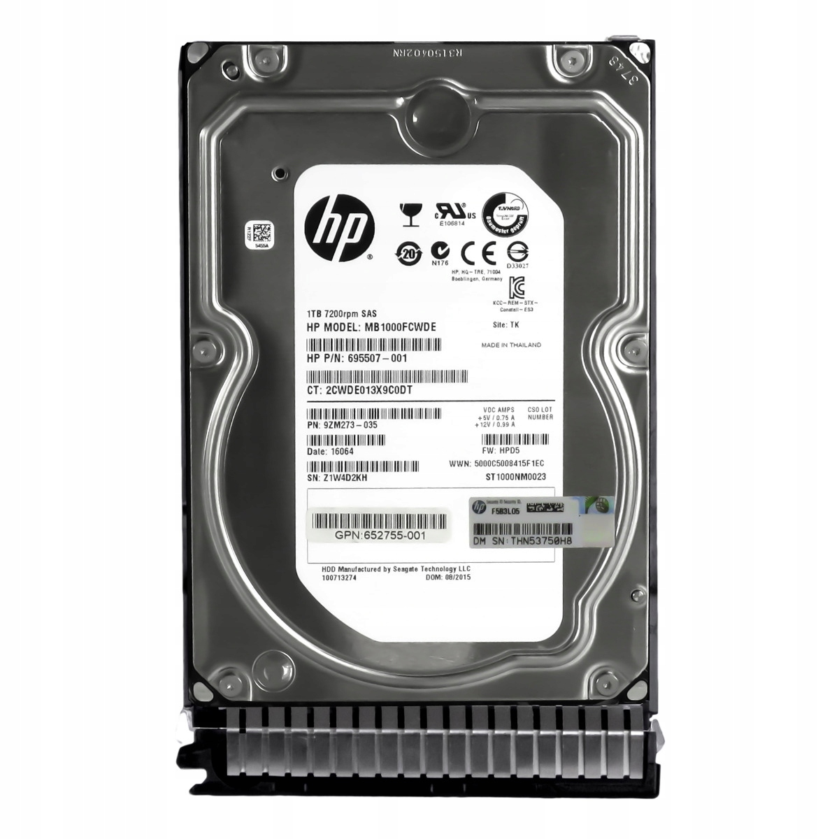Hp 695507-001 653947-001 1TB 7.2K 128MB SAS-2 3.5'' MB1000FCWDE