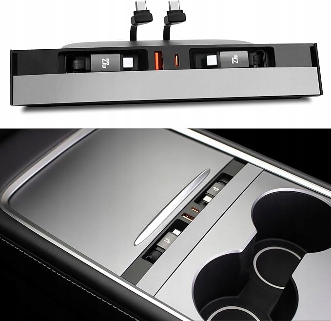 Hub Panel Usb Tesla Model 3 Ładowarka Samochodowa 2x Lightning
