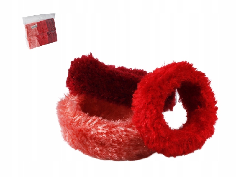 FROTKI PLUSZOWE GUMKI DO WŁOSÓW CZERWONE 24 SZT. Marka Inna marka