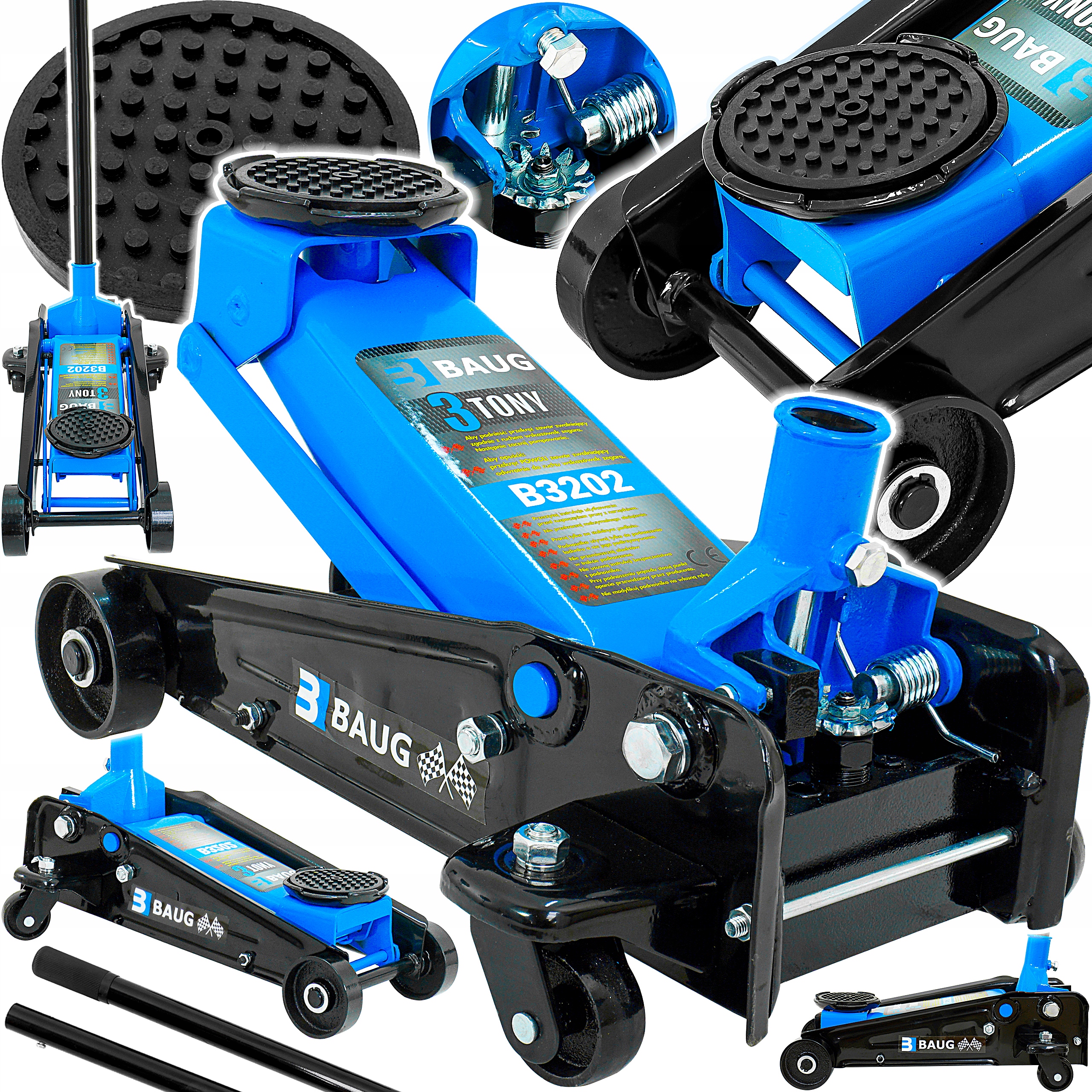 Podnośnik Samochodowy Hydrauliczny Żaba Lewarek 3T Tony Niski Solidny!!