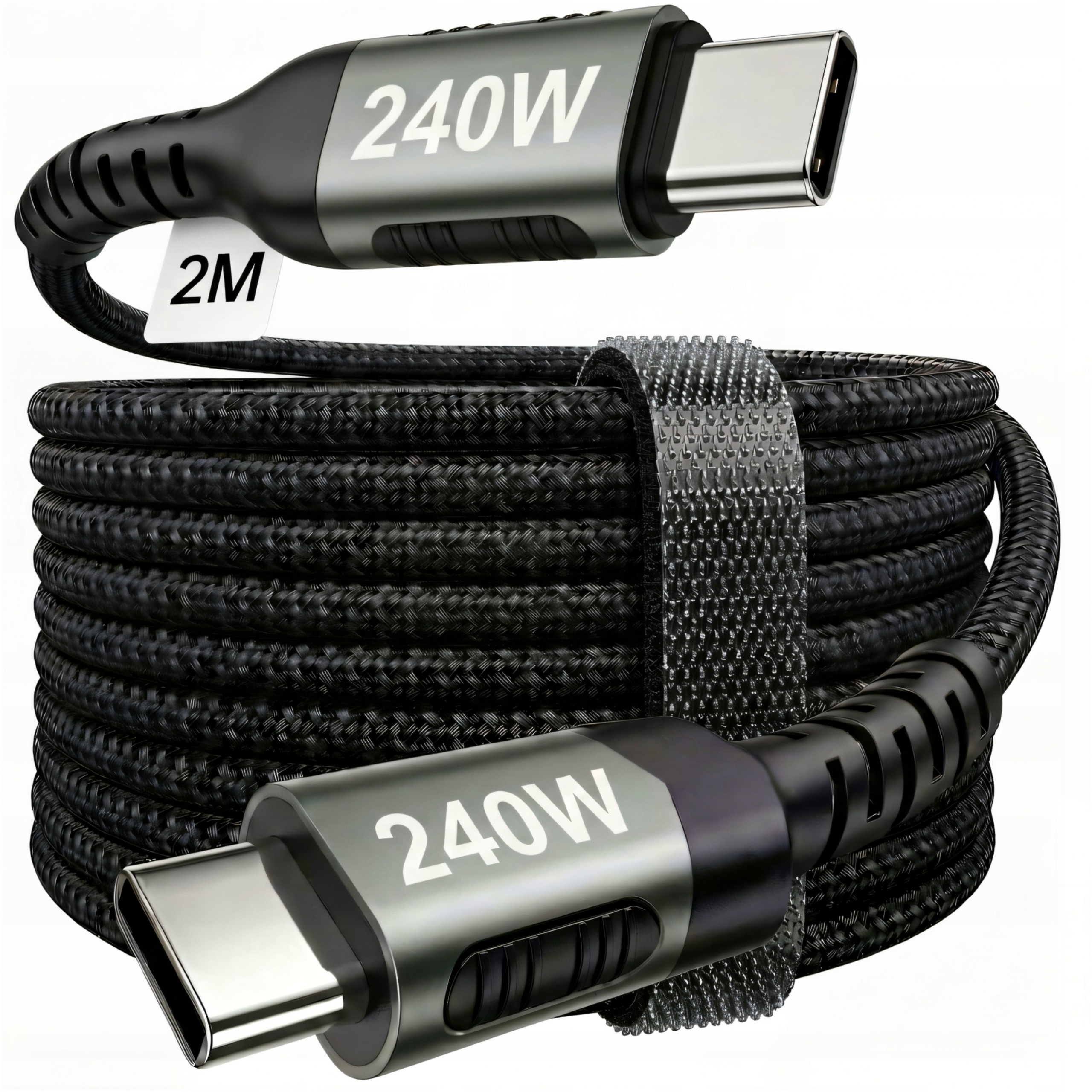 Szybki Kabel Usb-c Usb-c Typu C 240W 5A Qc 4.0 Pd Do Ładowania Laptopa 2M