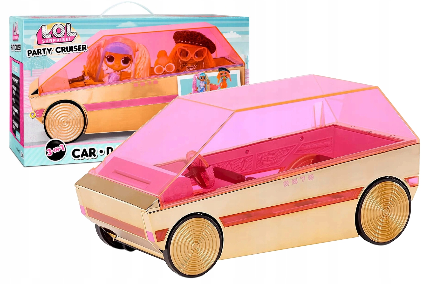 

Lol Surprise Party Cruiser 3W1 Samochód Basen Mga