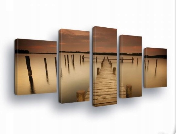 Obraz 170x100 Západ slnka východ slnka jazero rieka voda obloha mraky