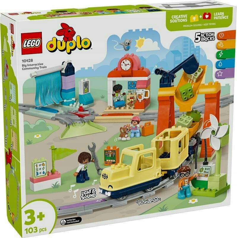 Dárek k Narozeninám pro dítě Sada Kostek Lego Duplo Town Vlak Fajn