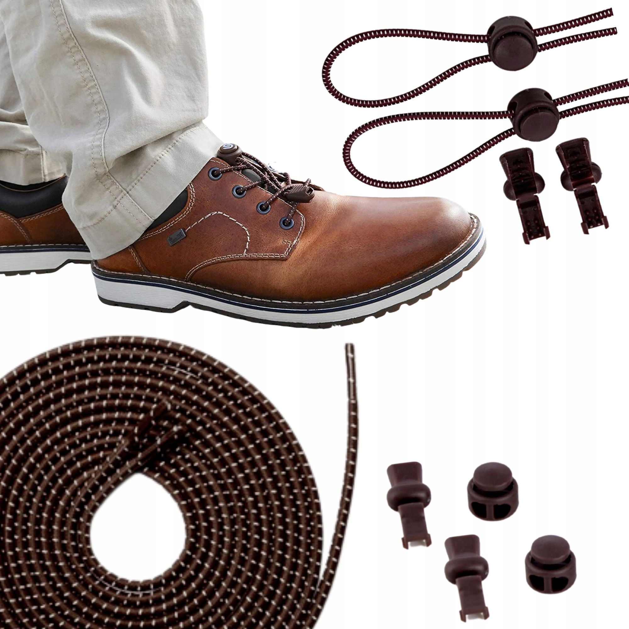 ELASTYCZNE SZNURÓWKI BUTY DO BUTÓW DLA DZIECI BEZ WIĄZANIA SAMOZACISKOWE 2X Model fit1114