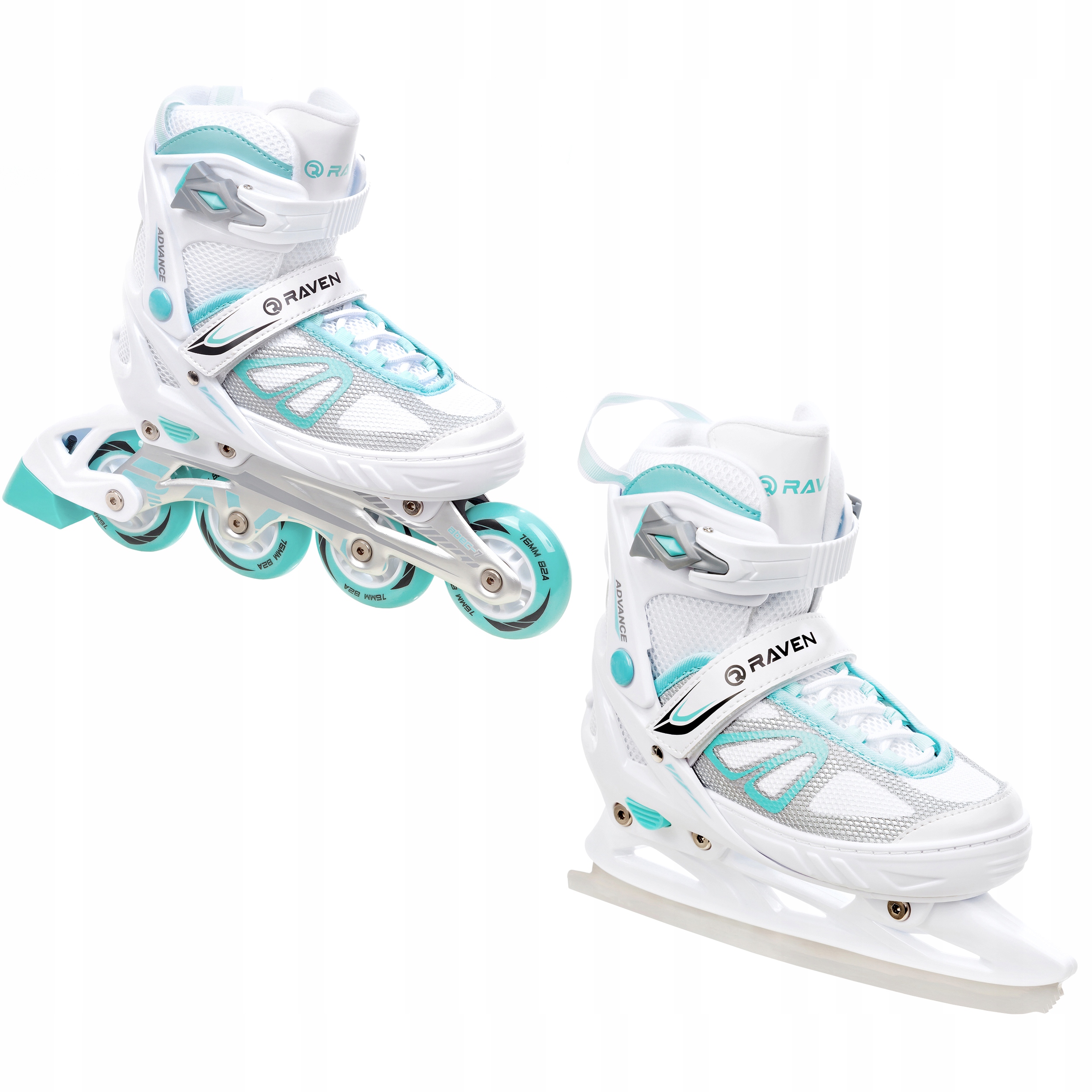

Rolki Łyżwy 2w1 Raven Advance White/Mint 35-39