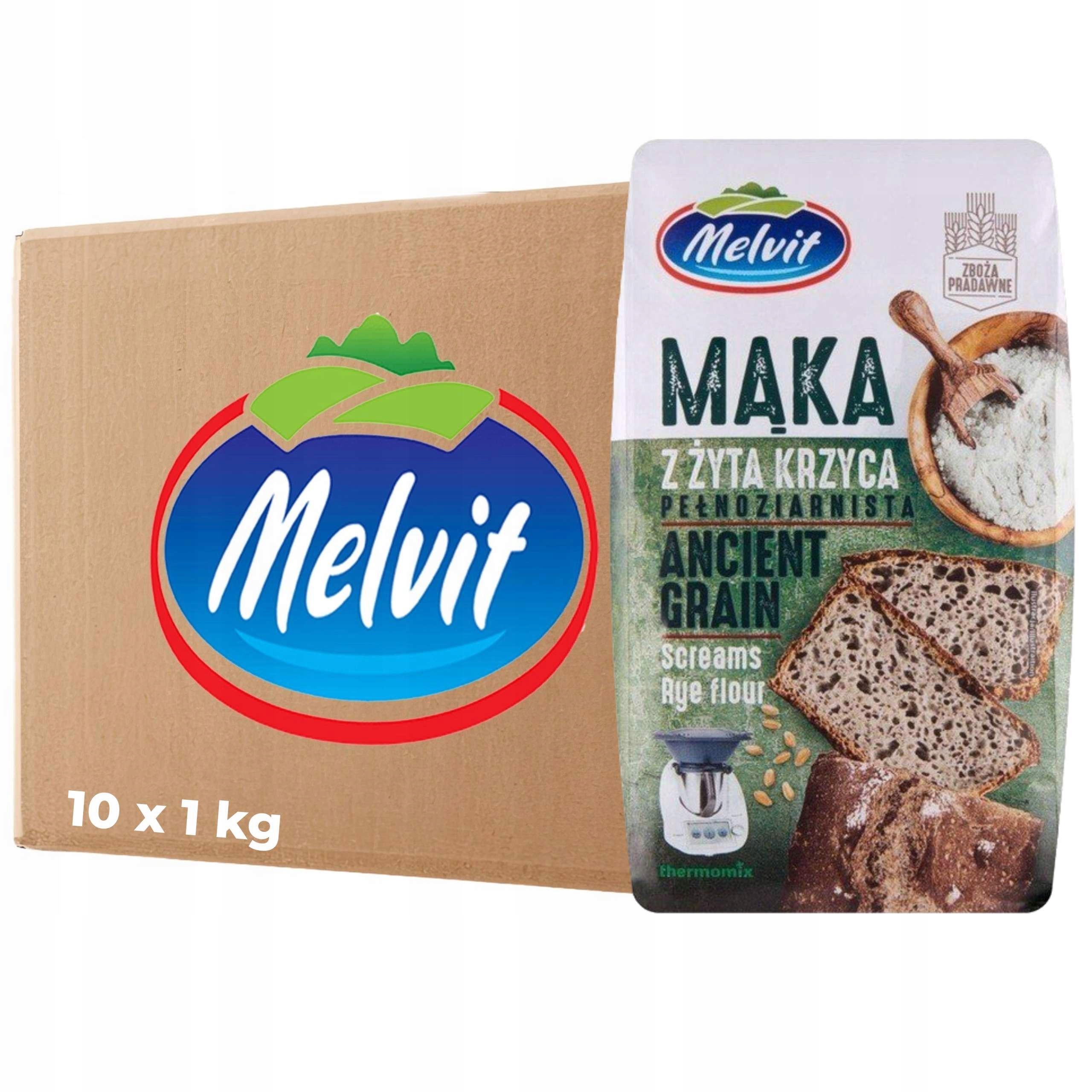 Melvit Žitná křičí mouka celozrnná 1 kg x 10 kusů