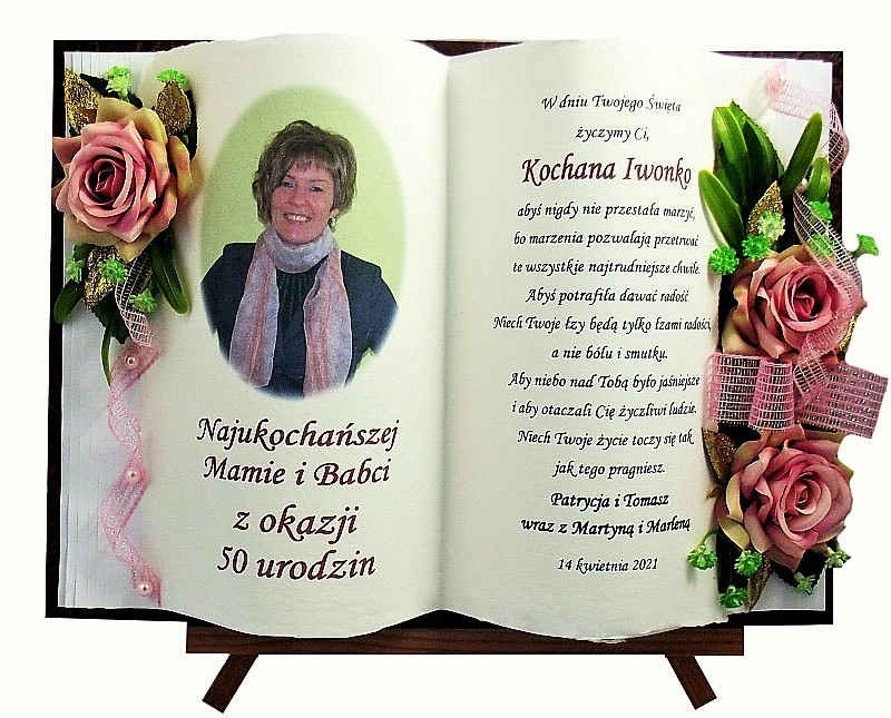 Narozeniny dárek 18 20 osmnáctka 40 50 kartičky 80 kniha zdobená květinami