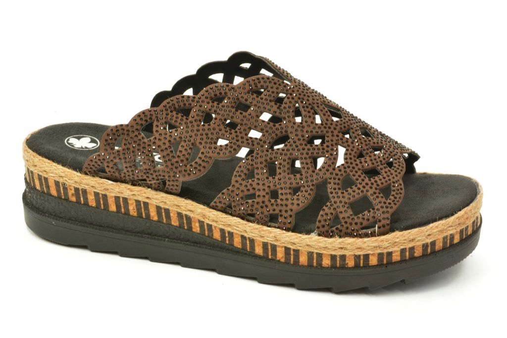Rieker V7992 Nazouváky na platformě Espadrilky vel. 40