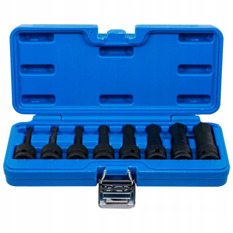 Sada 8 úderových bitových nástavcov, šesťhranná zásuvka 5-19 mm, 12,5 mm Bgs