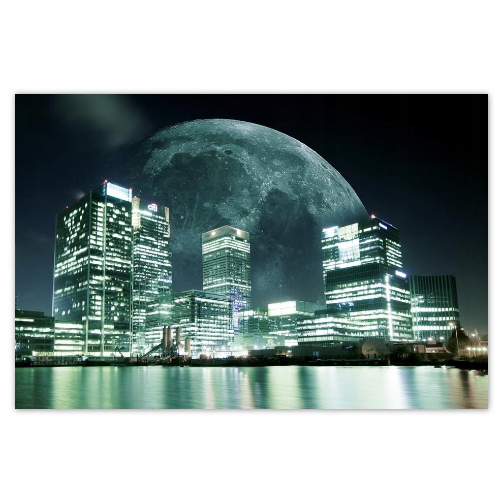 

Plakat 93x62 Księżyc nad miastem