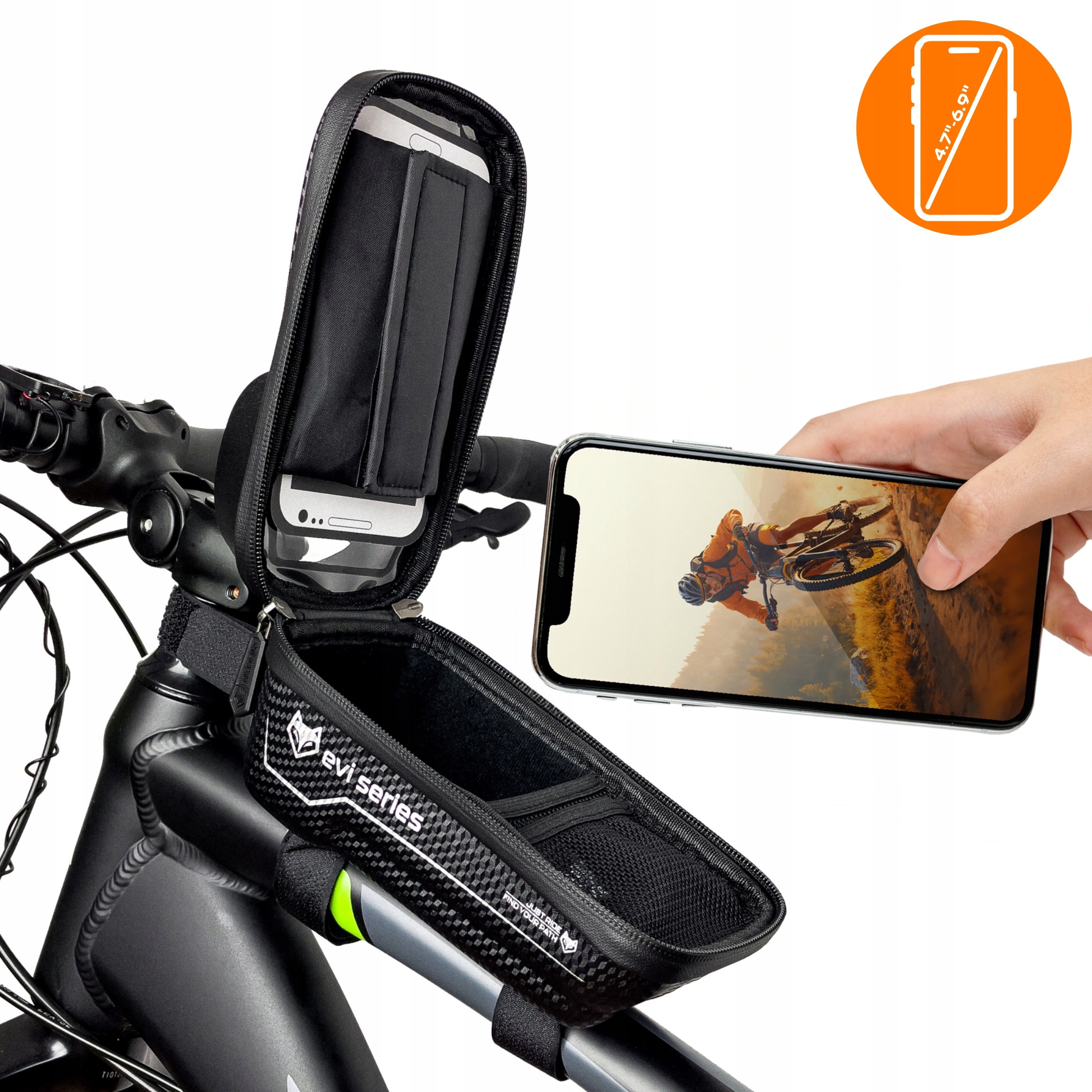 ВЕЛОСИПЕДНА ПІДСТАВКА ВОДОНЕПРОНИКНИЙ ЧОХОЛ ДЛЯ ТЕЛЕФОНУ МІЦНИЙ КАРКАС СУМКА МІШОК М