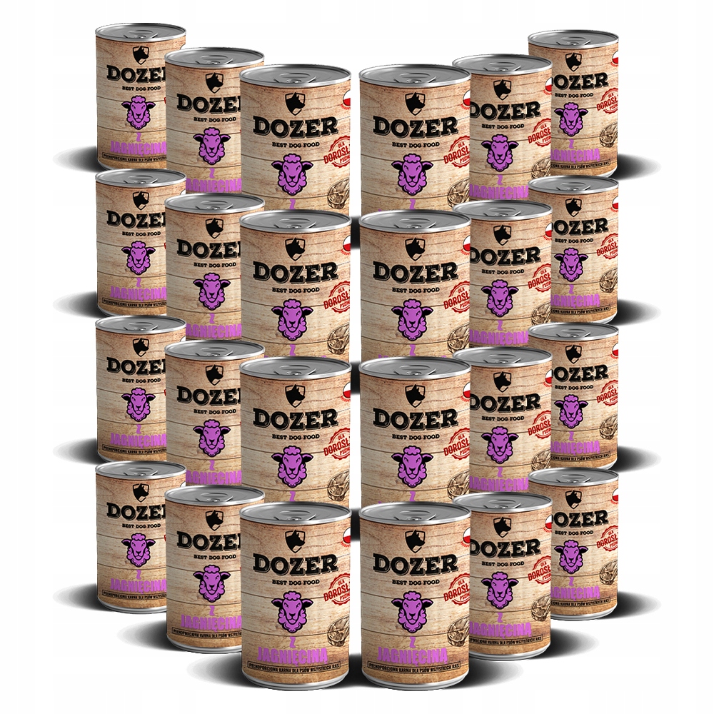 Levně Dozer vlhké krmivo pro psa jehněčí 24x400g