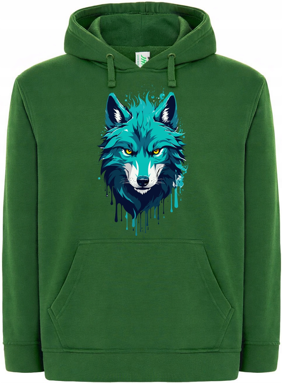 Mikina s kapucí Vlk Barevný módní potisk vel. 3XL
