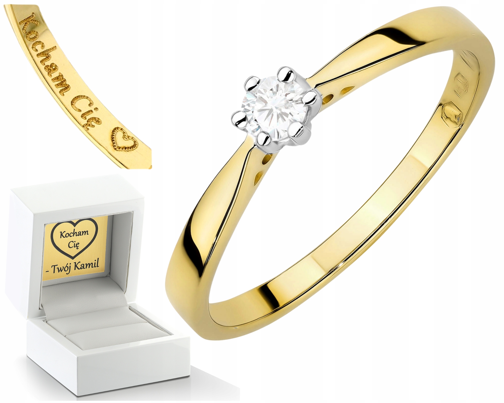 Zlatý Prstýnek S Laboratorním Briliantem, Fenoménní, Moderní 585