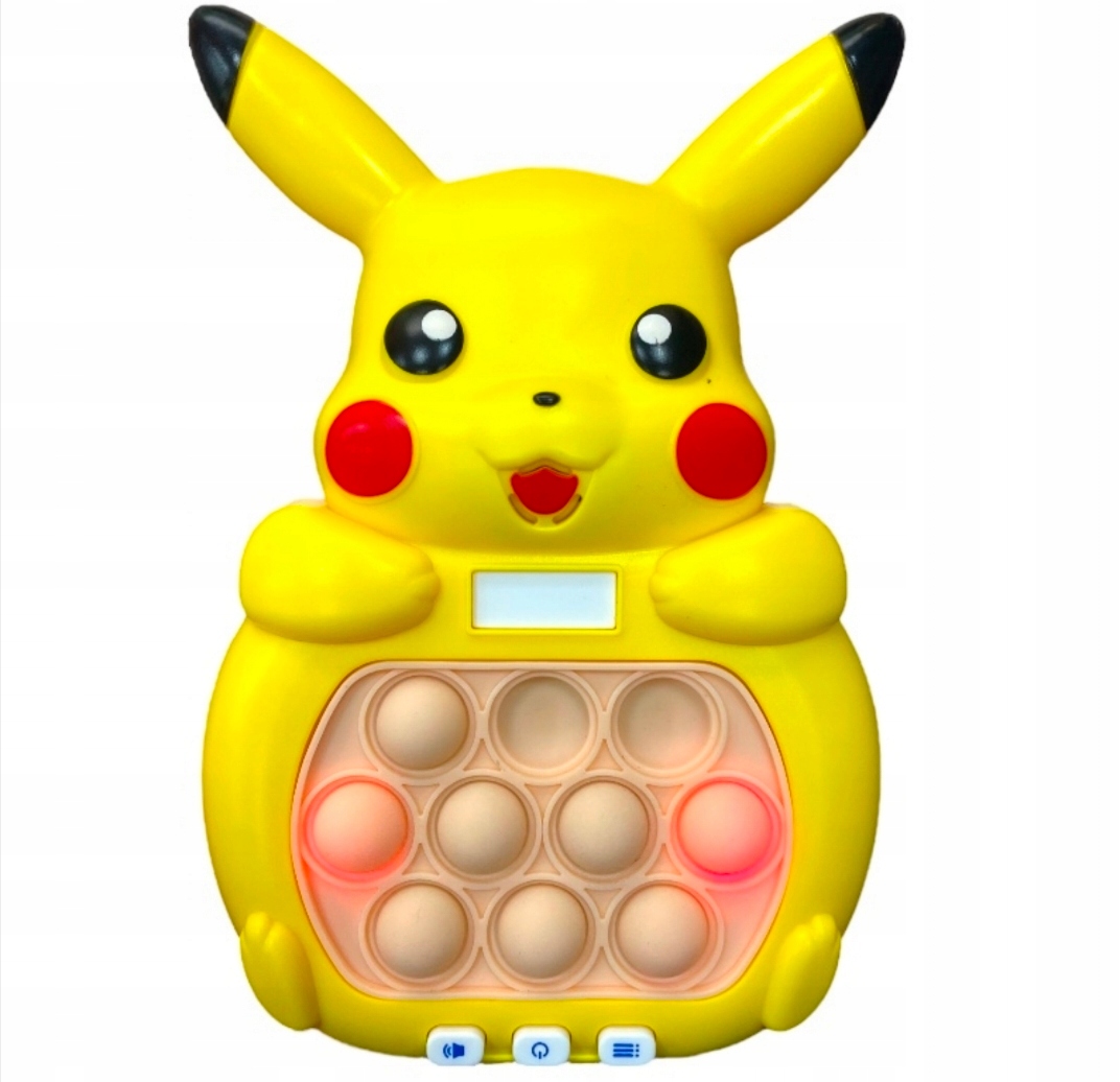 GRA ZRĘCZNOŚCIOWA POP IT POPIT ELEKTRYCZNA ANTYSTRESOWA PIKACHU NOWA WERSJA
