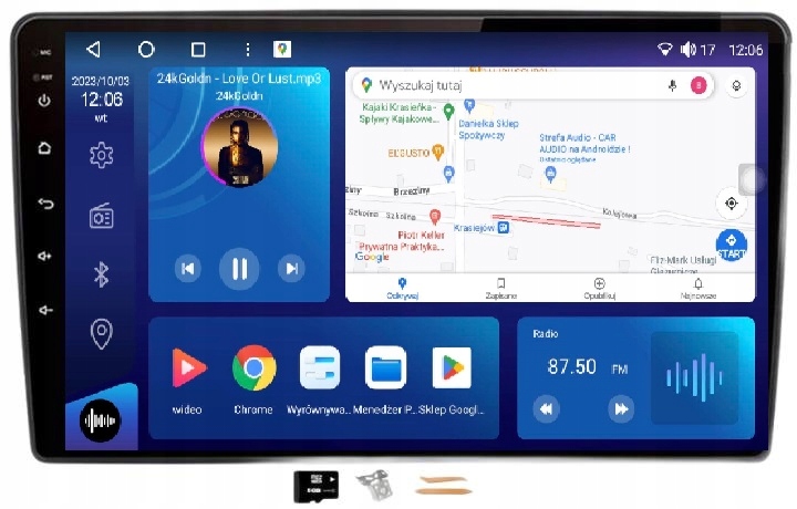 Android Radio Nawigacja Qled Carplay Lte Dacia Logan Sandero Dokker 12-17