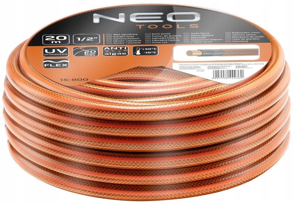 

Wąż Ogrodowy 20 M 1/2" 4 Warstwowy Neo 15-800