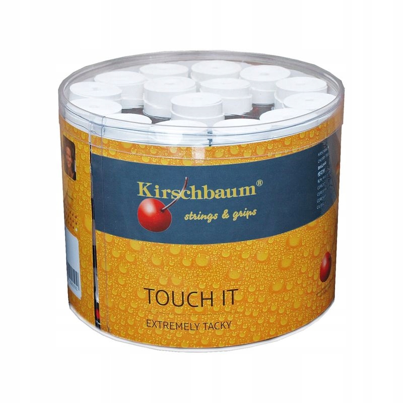 Vrchní obaly Kirschbaum Touch It Overgrip Bílé 0,50 mm 60 ks