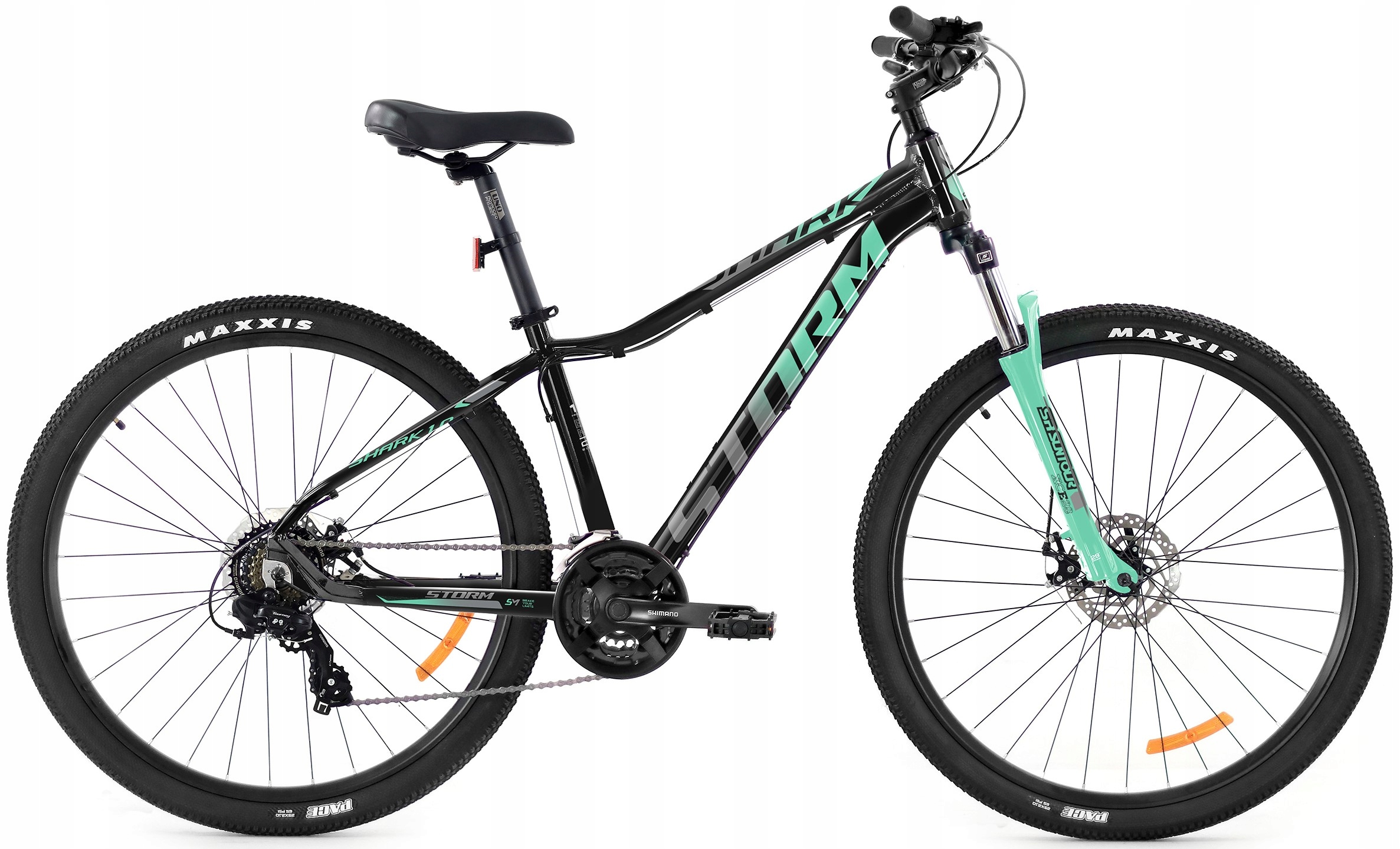 Rower Górski Mtb Storm Shark 1.0 Lady 2D rama 16 29 czarny mięta