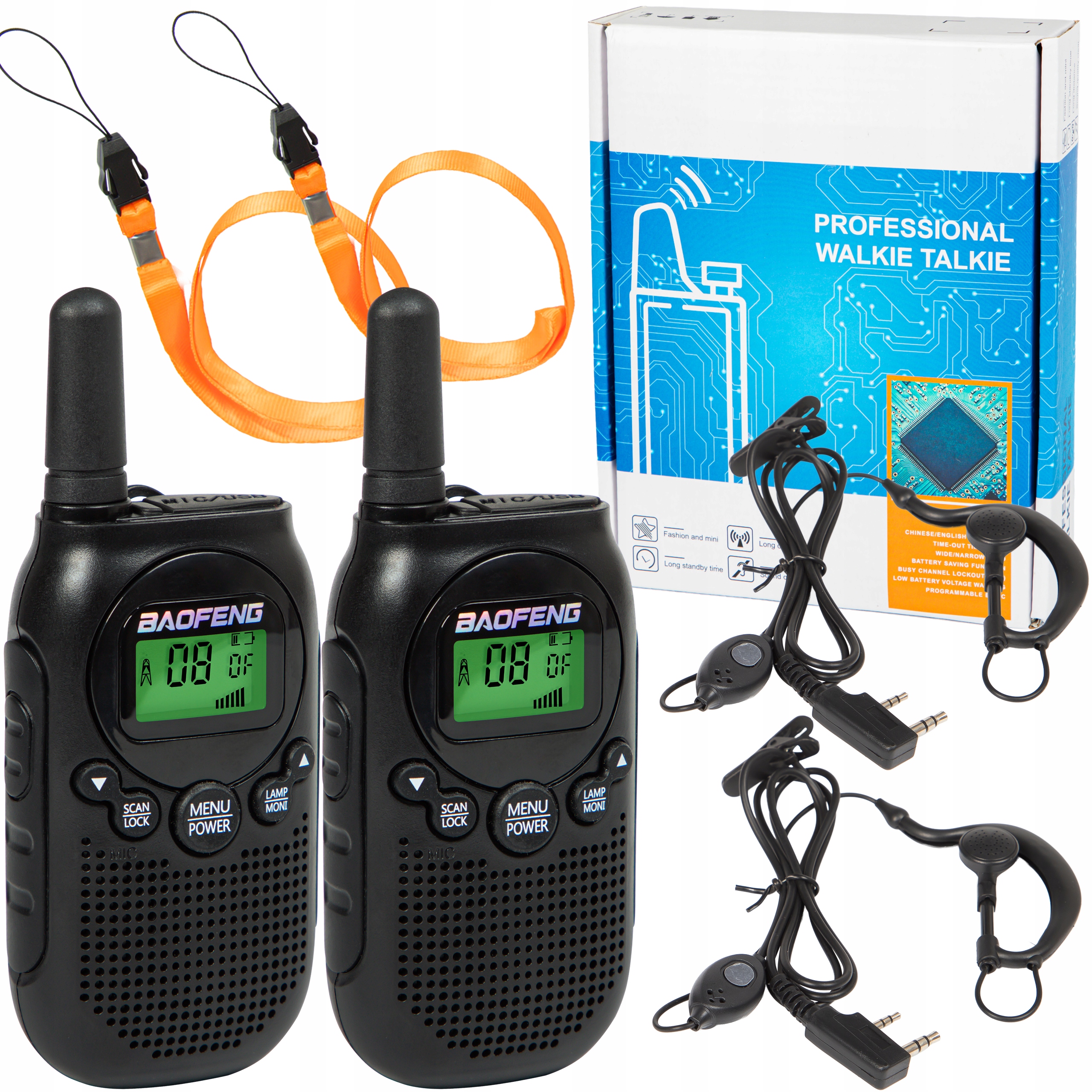 Vysílačka 2x Vysílačka Baofeng BF-T6 Pmr Radiotelefon S Velkým Dosahem