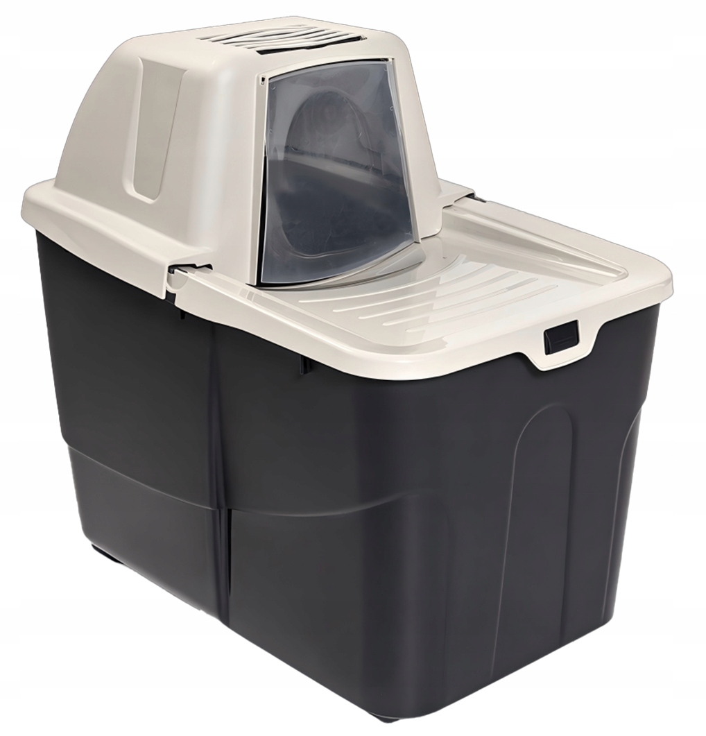 Duza kuweta dla kota kuweta zamknięta jasnoszara Buxo Close