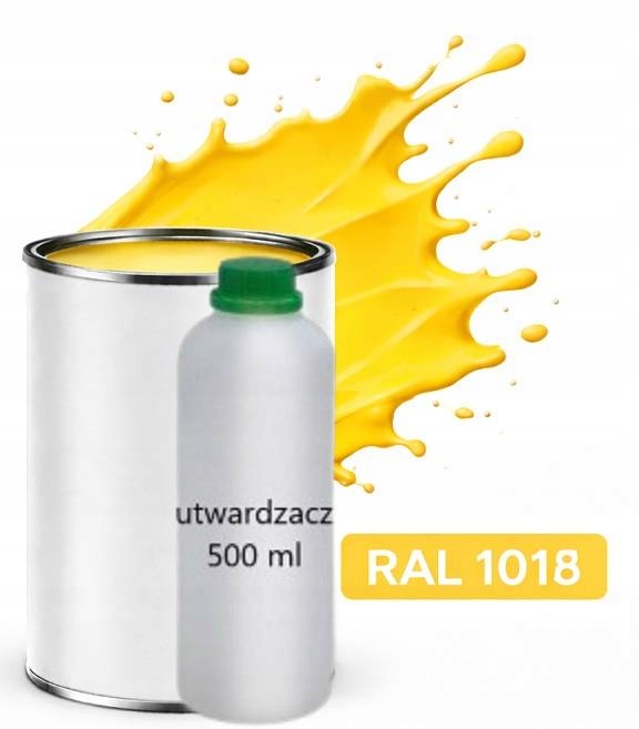 Ral 1018 Polyuretan Akryl 2:1 1L Pololesklý Lak Tužidlo Normal 0,5L