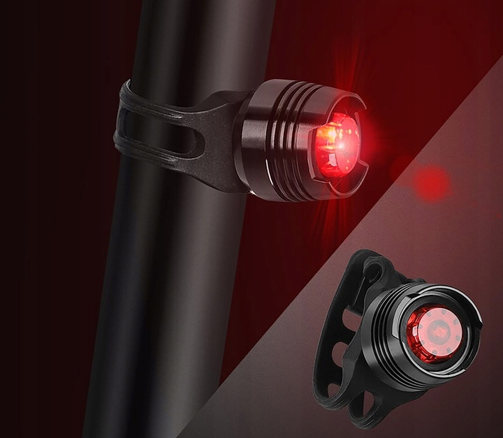 LAMPKA ROWEROWA LED PRZÓD 2200 LUMENÓW MOCNA + TYŁ światła rowerowe Źródło światła dioda LED